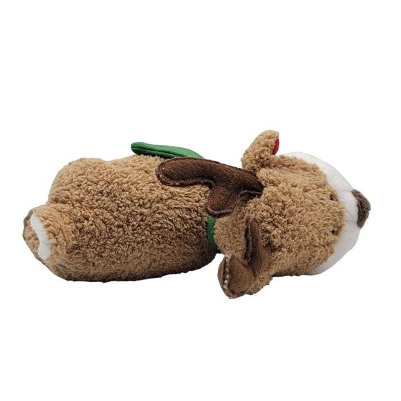 Carter's Christmas Reindeer Plush Brown 9" Antlers Green Scarf Red Ears Floppy - Picture 7 of 11